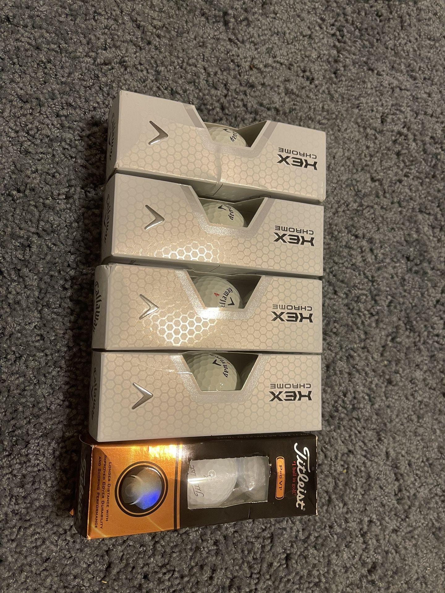 Hex Chrome ,Titleist Pro Vi /5 Sleeves