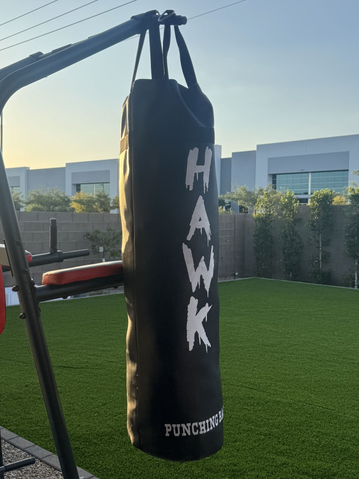 Hawk 4 Foot Refillable Hanging Heavy Bag Punching Bag Boxing MMA - Fill with Clothes, Towels, etc