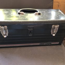 Vintage Craftsman tool box w/tray 20”