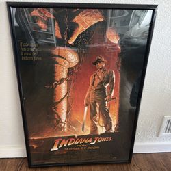 Indiana Jones and the Temple of Doom framed movie poster