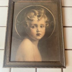 Antique Picture Of Jesus as a Child.