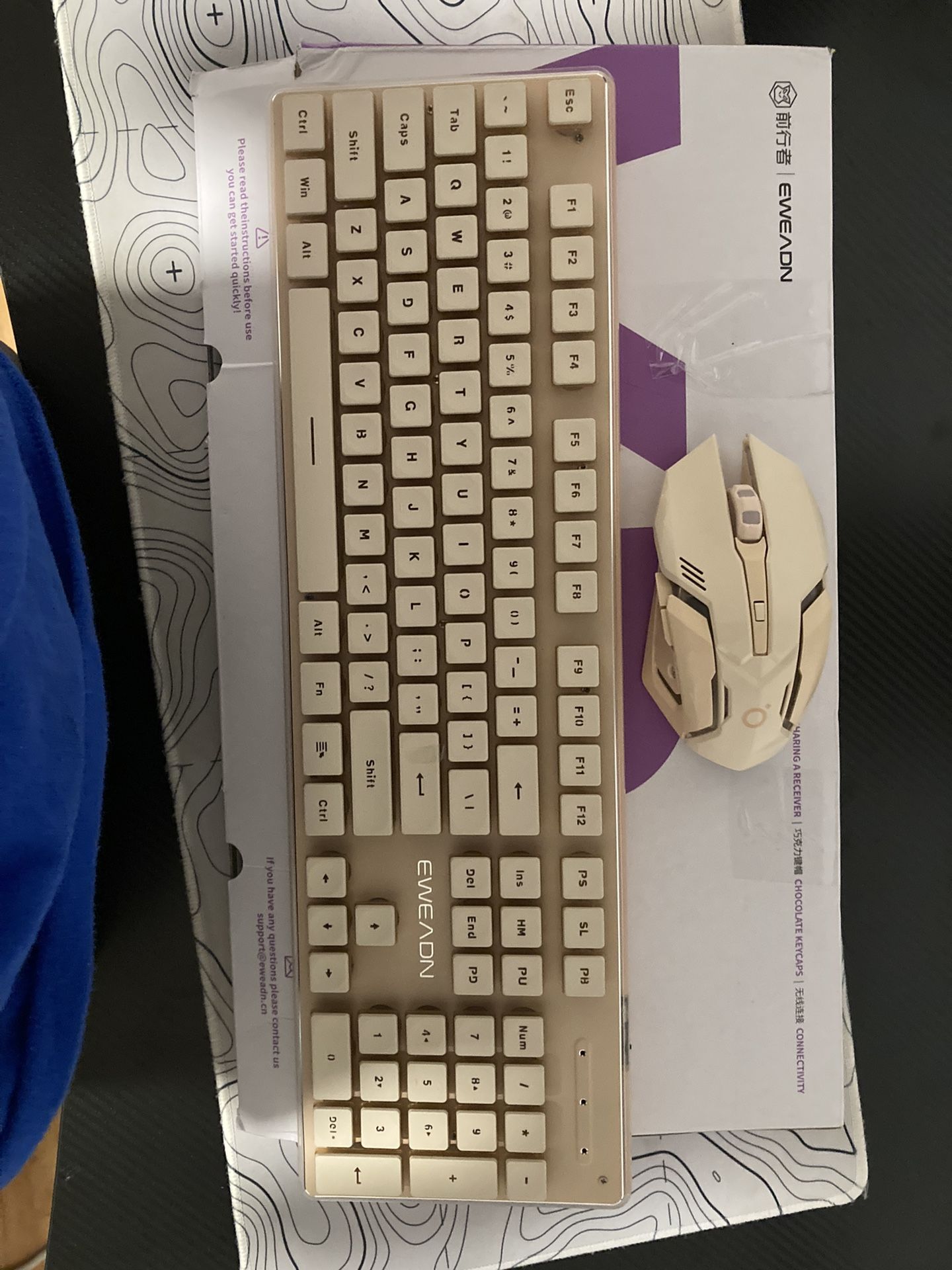 Gaming Keyboard With Mouse - Chocolate Keycaps