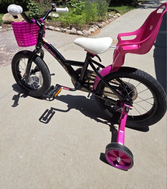 KEANO Zinnia Girls Bike with Doll Seat - Like New