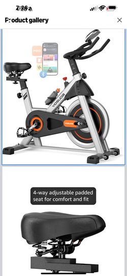 YOSUDA Exercise Bike, Brake Pad Stationary Bike for Home with Exclusive App, Magnetic Indoor Cycling Bike with 300 lb Weight Capacity, Low Noise, Tabl