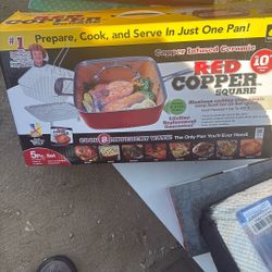 Red Copper 10’ Square Pot