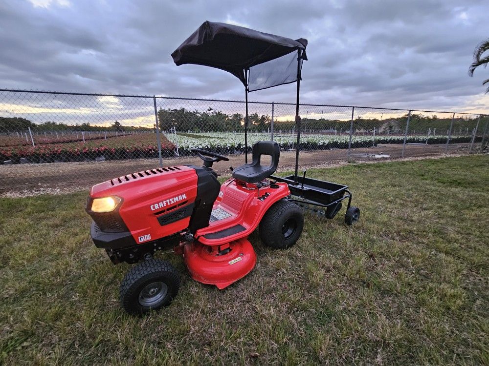 Craftsman Tractor And Agrifab 100lb Spike Aerator Spreader