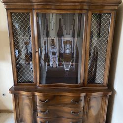 Vintage French Provincial China Cabinet Hutch