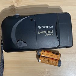 Fujifilm Smart Shot Supreme Panoramic 35 mm point & Shoot Camera See Desc  Flash zoom and shutter working. Ran film through it and seems like it's wor