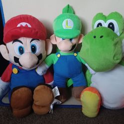 Mario, Luigi & Yoshi Plush Toys $30 for All