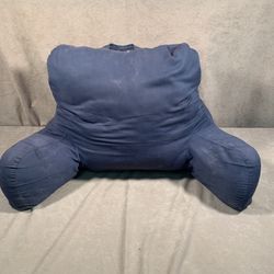 Blue Plush Backrest Pillow 