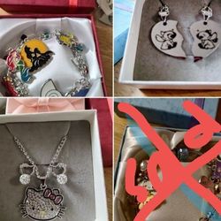 Disney Or Hello Kitty Character Jewelry $15 Each 
