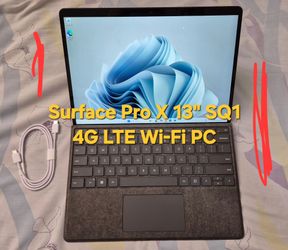 Microsoft Surface Pro X 13" 4G LTE PC Laptop Tablet Windows SQ1 8GB RAM 128GB SSD Wi-Fi Touchscreen