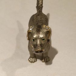 Ruccinni Collectible Jeweled Trinket box Swarovski Crystals Dog 