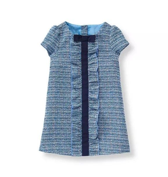 Janie and Jack French Blue Bouclé Dress Baby Toddler Girls size 2T Top