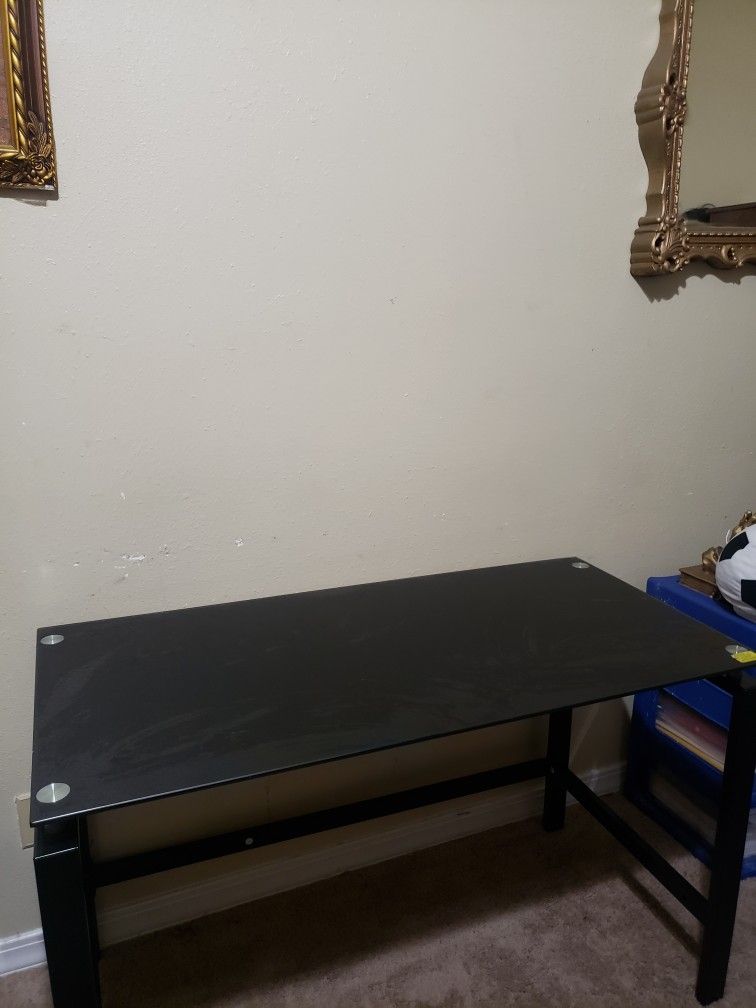 Black Glass Office Table