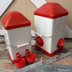 Automatic water feeder for poultry Chicken with food supply and water-saving fountain system
