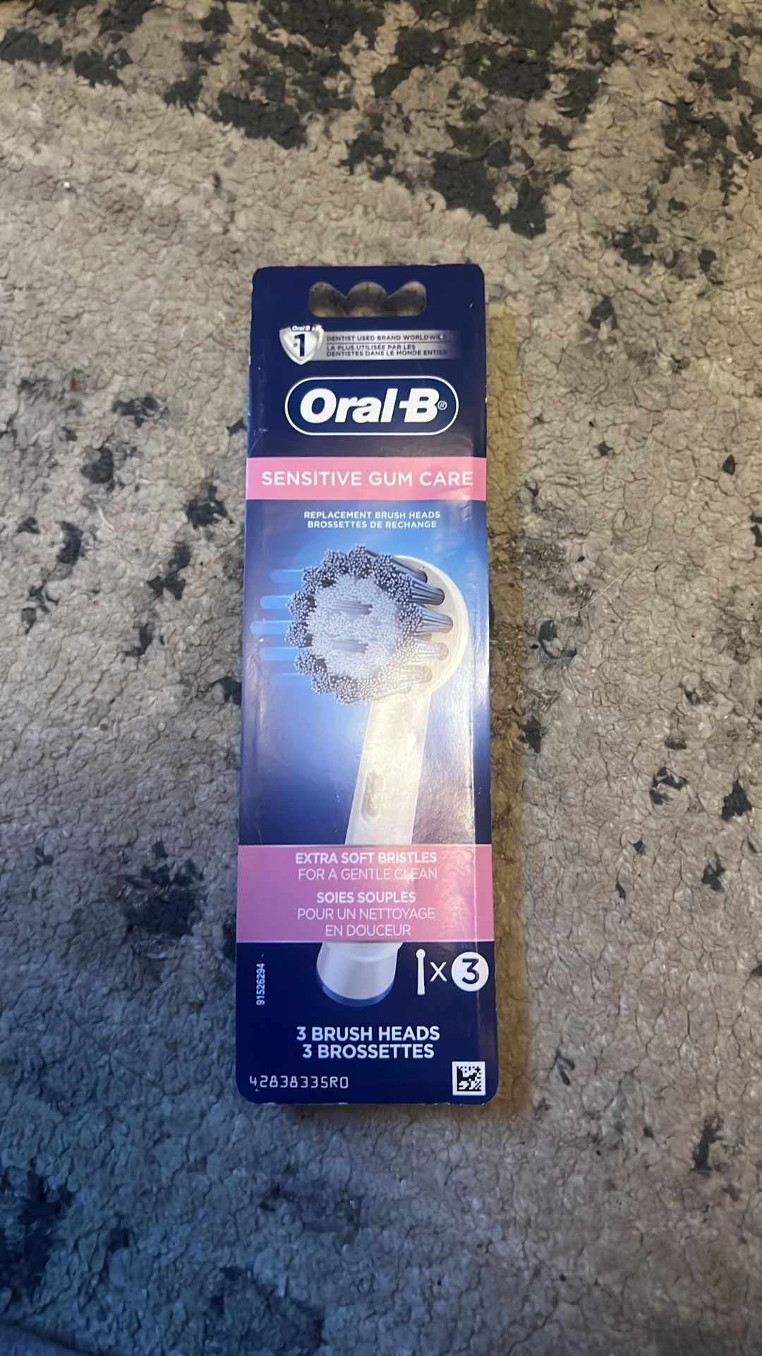 Oral be sensitive gum replacement brush heads X3