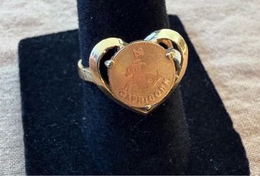 14K Gold Ring Capricorn – 3.28 Grams  - Size: 6🔥 (Firm Price)
