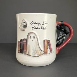 Viral Cobwebs & Cauldrons “Sorry, I’m Boo-ked” Halloween Mug