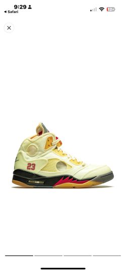 Off White Sail 5s Size 10.5