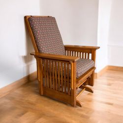 Best Chairs Texiana Mission Style Glider Rocker Armchair