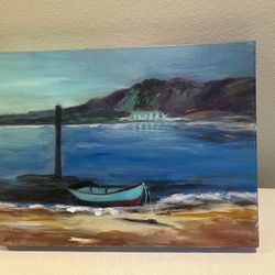 Hand Painted Original -  California Coastal & Hills 