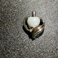 Sterling 14k Pendent And Opal
