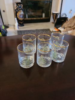 CHRISTMAS TREE SPODE 6 TUMBLERS