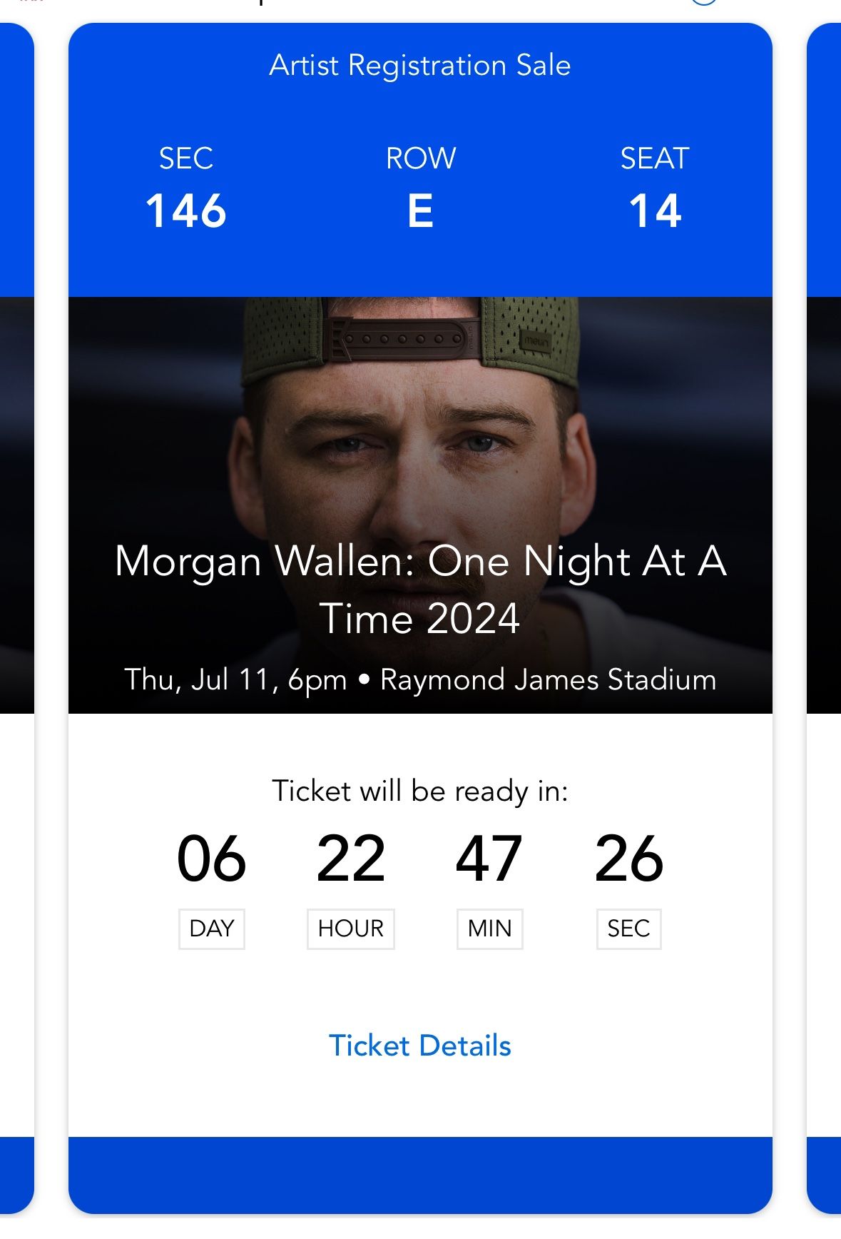 (3) Morgan Wallen Concert Tickets Tampa Thursday July 11, 2024