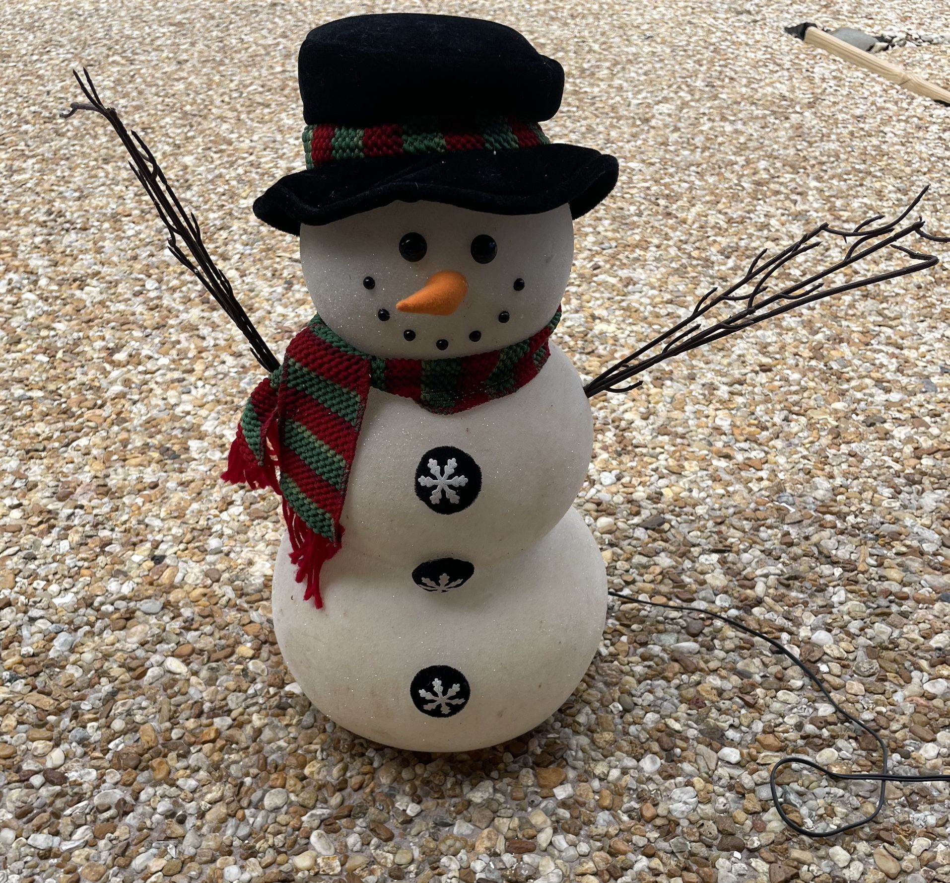 15’ Lighted Flocked Outdoor Holiday Snowman - Christmas Decor
