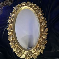 Vintage Gold Ross Roses Mirror