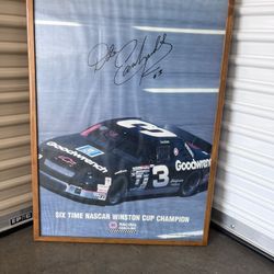 Dale Earnhardt Senior Autographed 1990’s Poster