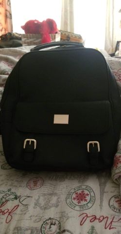 Black Genuine Leather Backpack