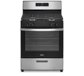 Whirlpool 30” 5.1 Cu. Ft. Freestanding Gas Range with Broiler Drawer Stainless Steel