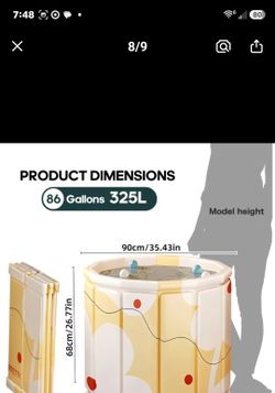 Portable foldable tub