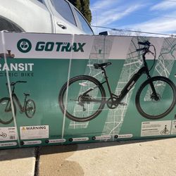 New GOTRAX Adult Transit 27.5" Step Through Electric Hybrid Bike - Black