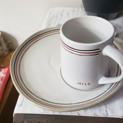 Hearth & Hand With Magnolia Stoneware Cookies and Milk Plate Set

