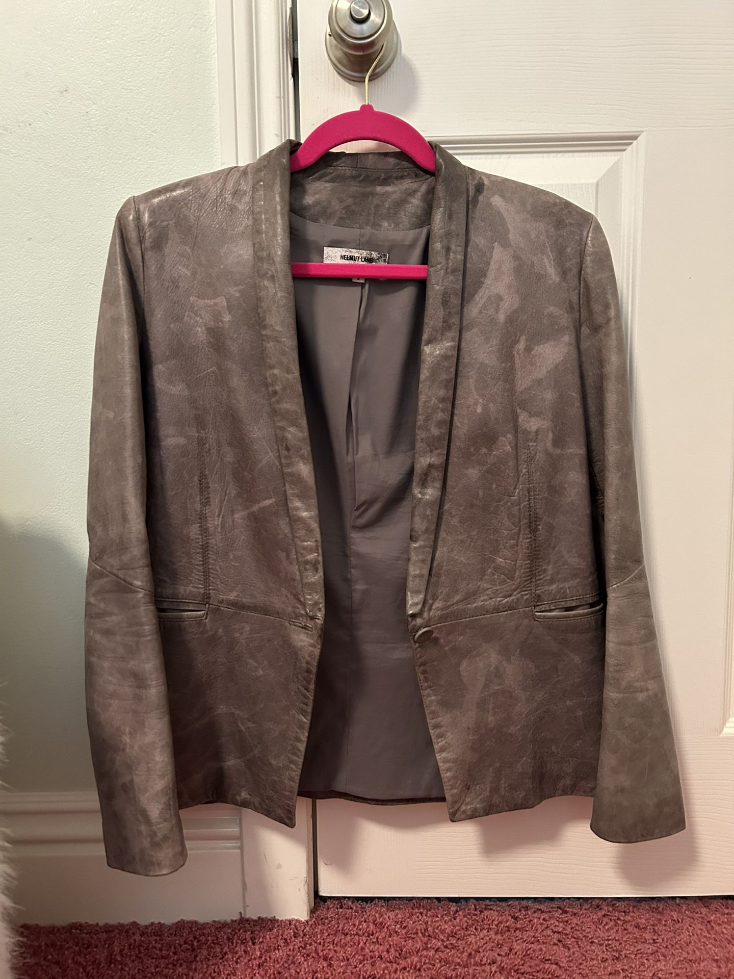 Helmut Lang Women’s Leather Jacket - Size 6