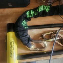 Kryptonite lock and Kryptonite chain