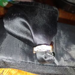 Men's Ring 14 K 2 Carat Diamond Ring 2 Tone