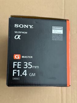 Sony - Alpha FE 35mm F1.4 GM Full Frame Large Aperture Wide Angle G Master E mount Lens - Black NEW
