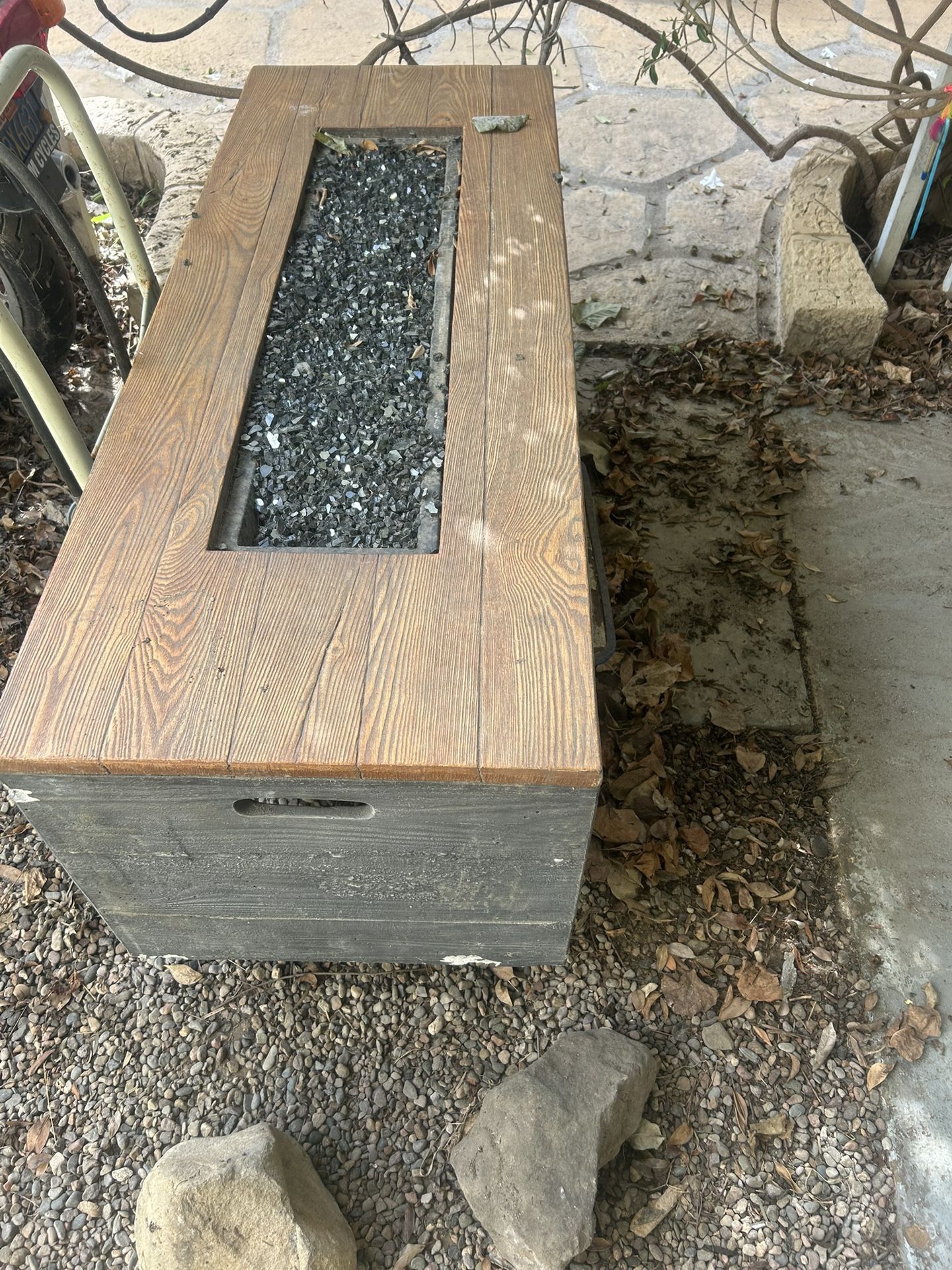 Exterior fireplace