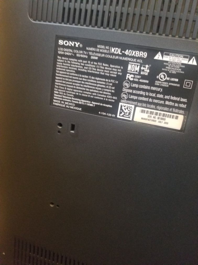Sony Bravia 40 inch tv