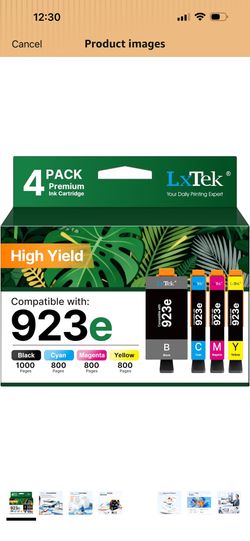 Brand New In Box Unopened   923e 923 Ink Cartridges for HP Printers with Chip Replacement for HP 923XL Ink Cartridges Combo Pack for HP923 OfficeJet P