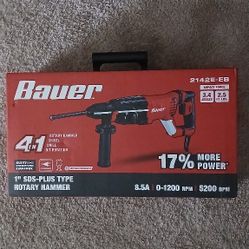 Bauer 4-1 1"Inch SDS - Plus Type Rotary Hammer 
