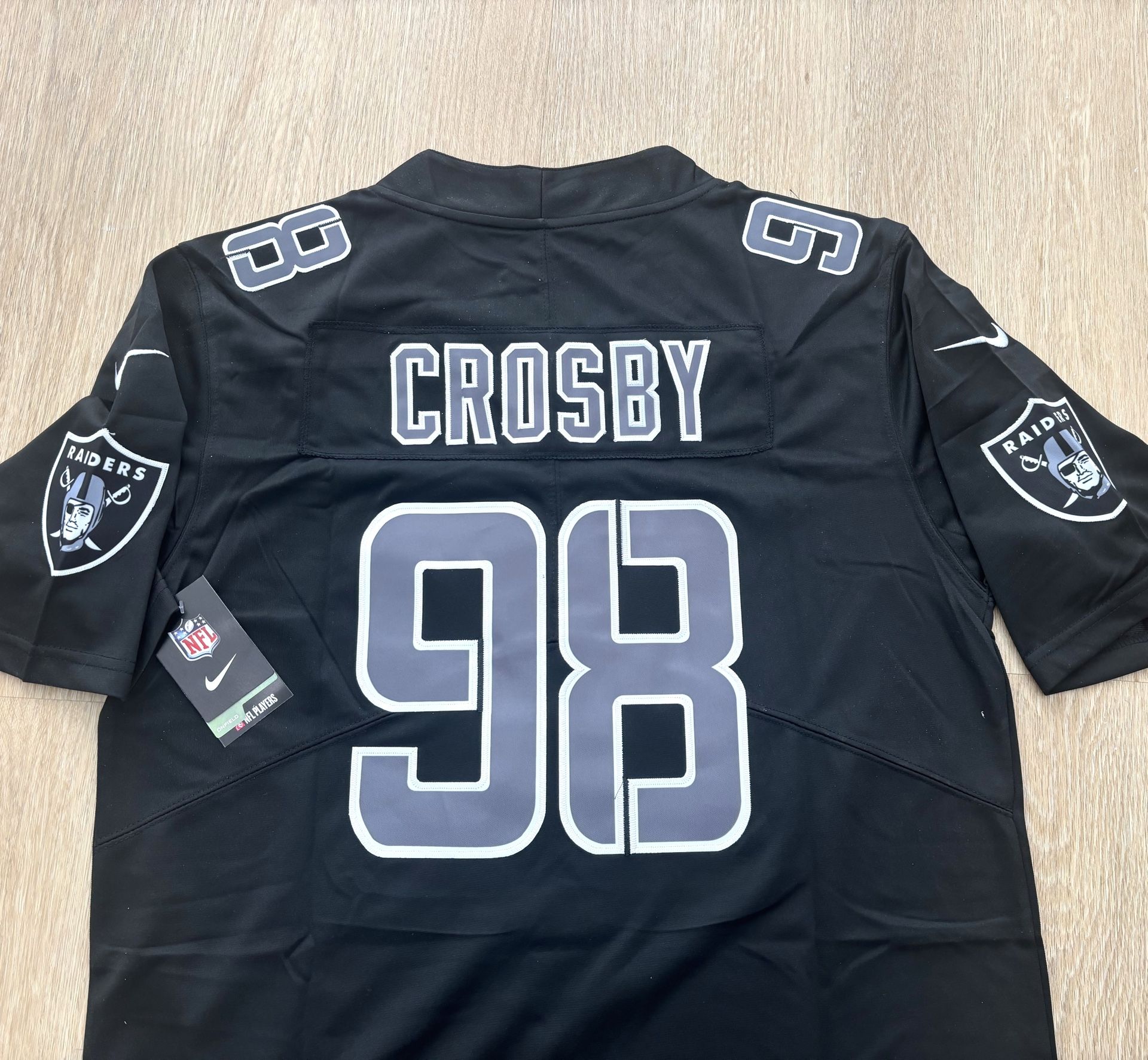 Raiders Maxx Crosby Black Jersey (S, M, L, XL, 2X, 3X) 