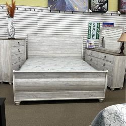Brand New🧚 Delivery and Finance Available 🧚Willowton Queen Panel Bed, Dresser,Mirror,Chest ▪️4 Piece Queen Bedroom Set/