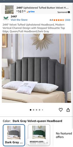 Queen/full size tufted velvet headboard,