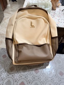 LOULU cream brown backpack
