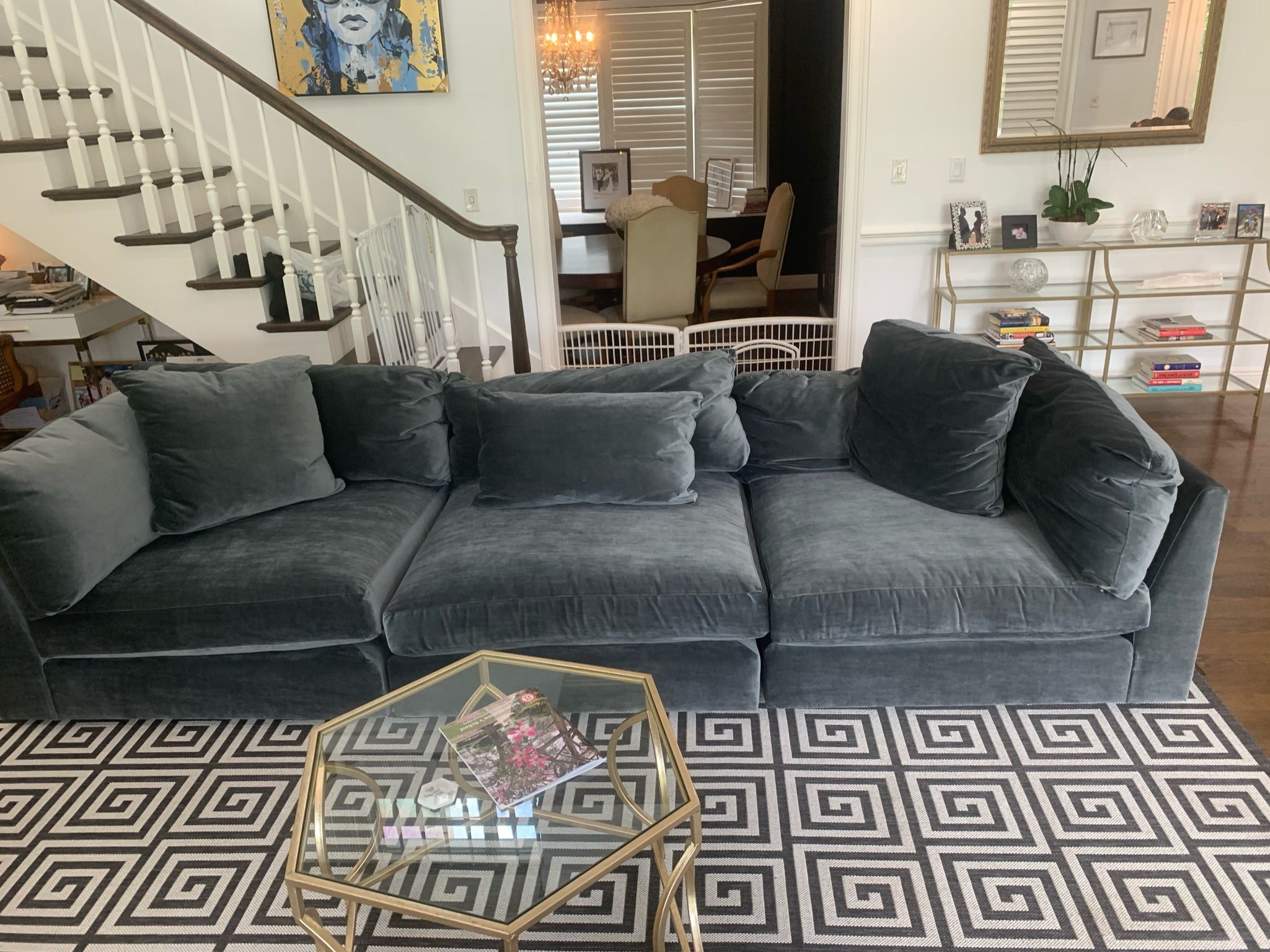 ABC Home Velvet Sofa LIKE NEW